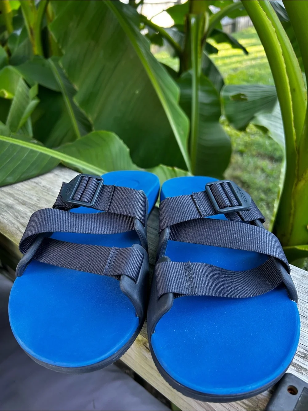 Chaco Chillos Slides Men’s Active Blue size 9 Black Blue